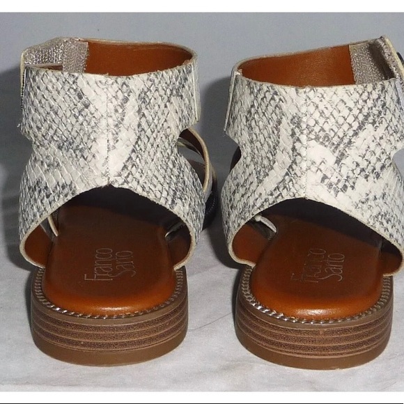 NEW Franco Sarto Women Genevia Gladiator Snakeskin Print Strappy Sandals 7.5M - Picture 6 of 10
